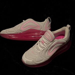 Nike Women's Pink and Cream Air Max Sneakers